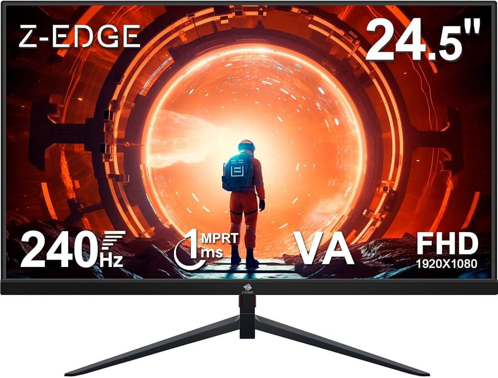 Z-Edge 240Hz 25 Zoll Gaming Monitor 1ms MPRT 1080P Full HD 16:9 VA